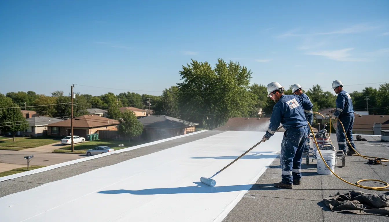 Commercial roof coating in Warwick, MA near me